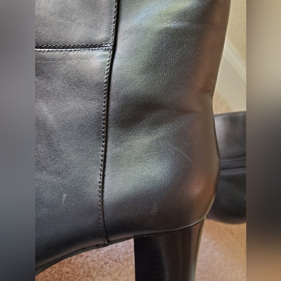 Black Leather Ankle Boots - Picture 5 of 7